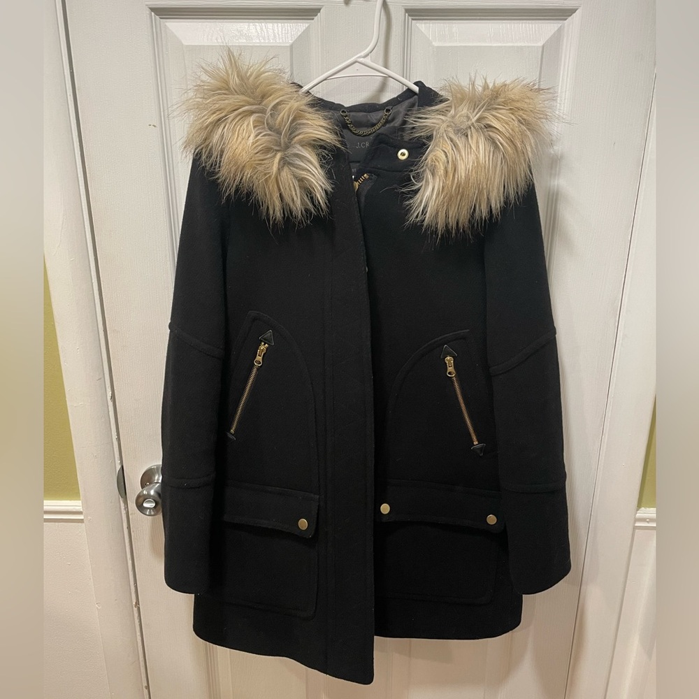 J.Crew Italian Stadium Cloth Wool Blend Coat